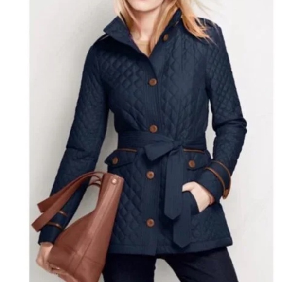 Lands' End Jackets & Blazers - Land’s’ End Quilted Primaloft Parka in Blue Size Small